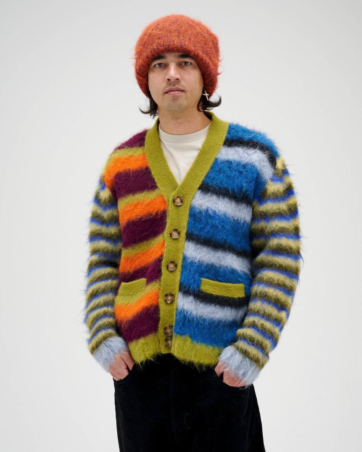 Blurry Lines Alpaca Cardigan - Multi - 4