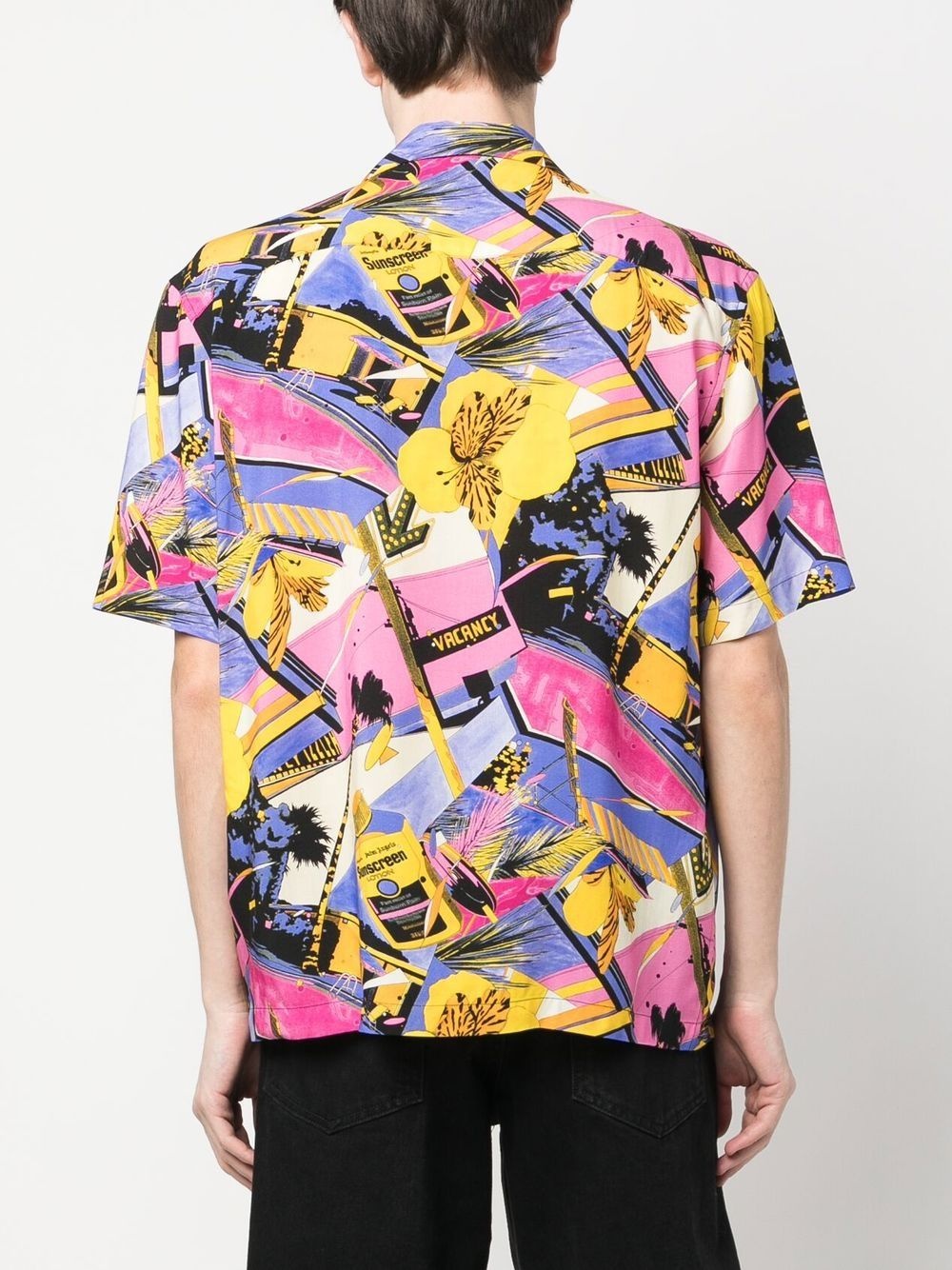 graphic-print bowling shirt - 4