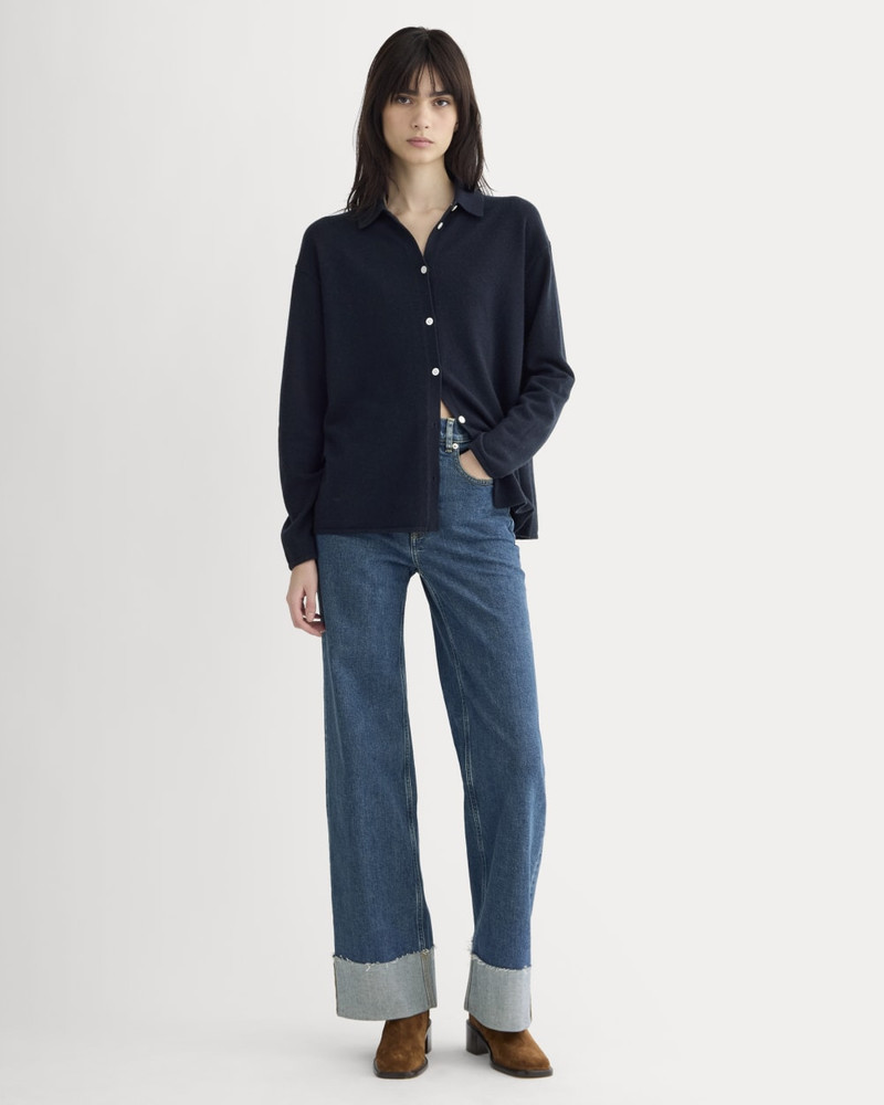 CASHMERE BUTTON-UP SHIRT 4