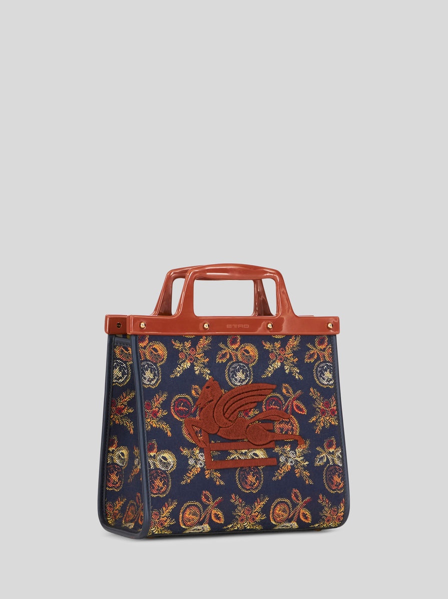SMALL JACQUARD LOVE TROTTER BAG WITH APPLE PATTERN - 5
