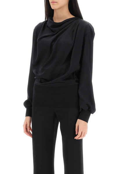 Alexander McQueen DRAPED BLOUSE IN SATIN outlook