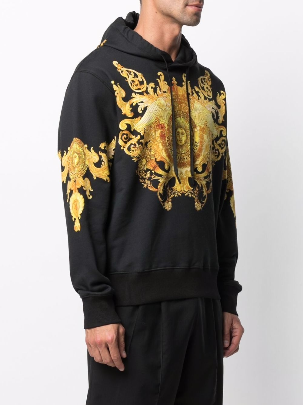 baroque-print hoodie - 3