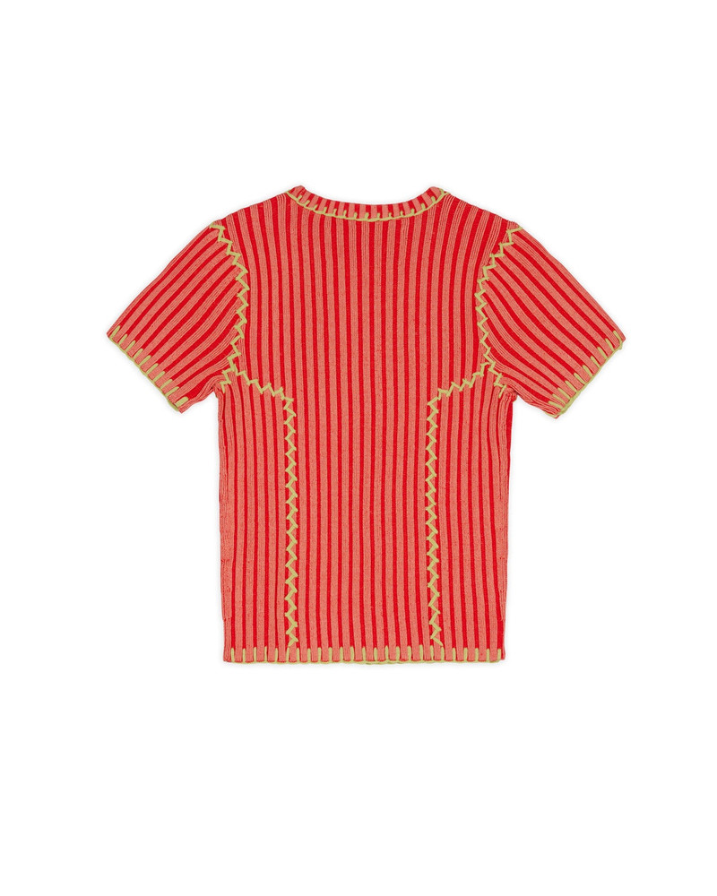 BRAIN DEAD Mariel Sport Knit Top - Guava outlook