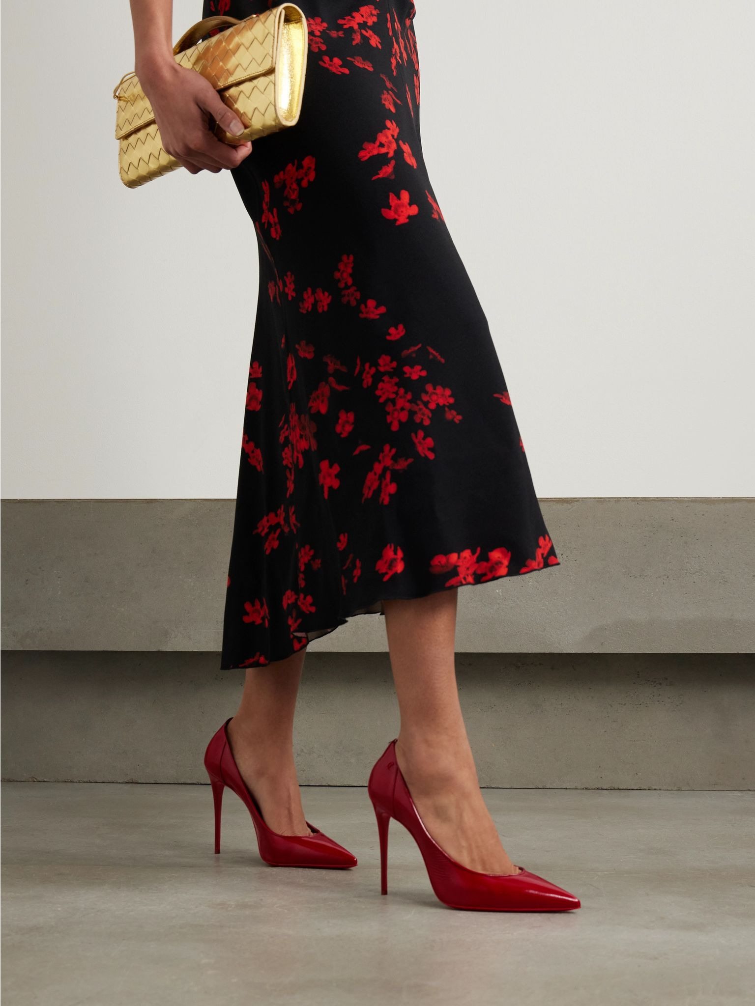 Sporty Kate 100 patent-leather pumps Red - 2