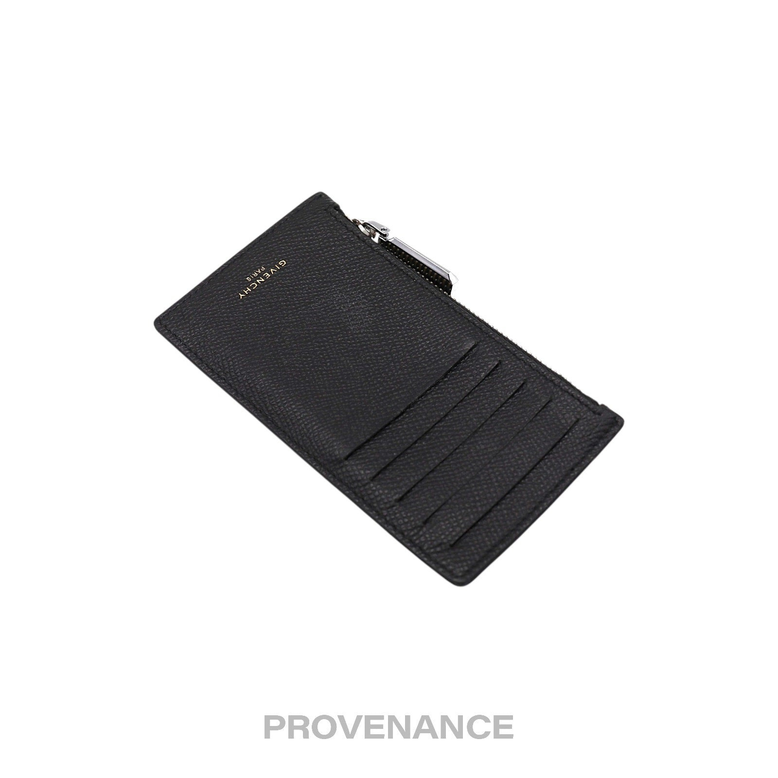 Givenchy Vertical Card Holder Wallet - Black Yellow - 5