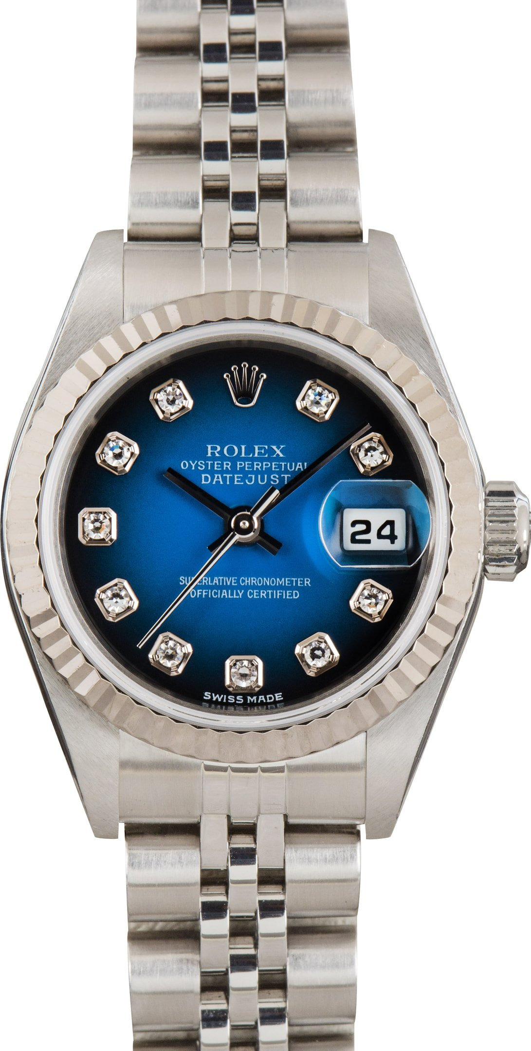 Ladies Rolex Datejust 79174 Blue Vignette Diamond Dial - 1