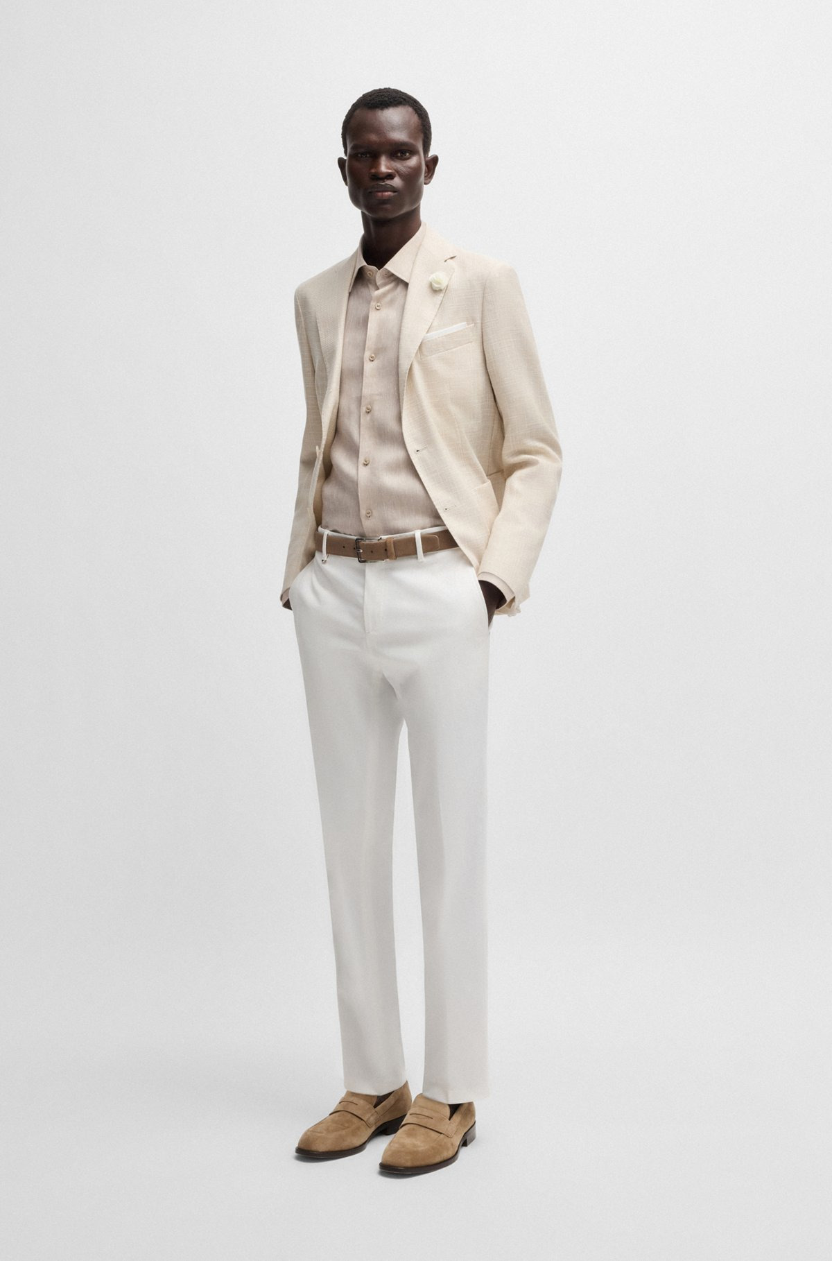 SLIM-FIT SHIRT IN ITALIAN-MADE LINEN - 4