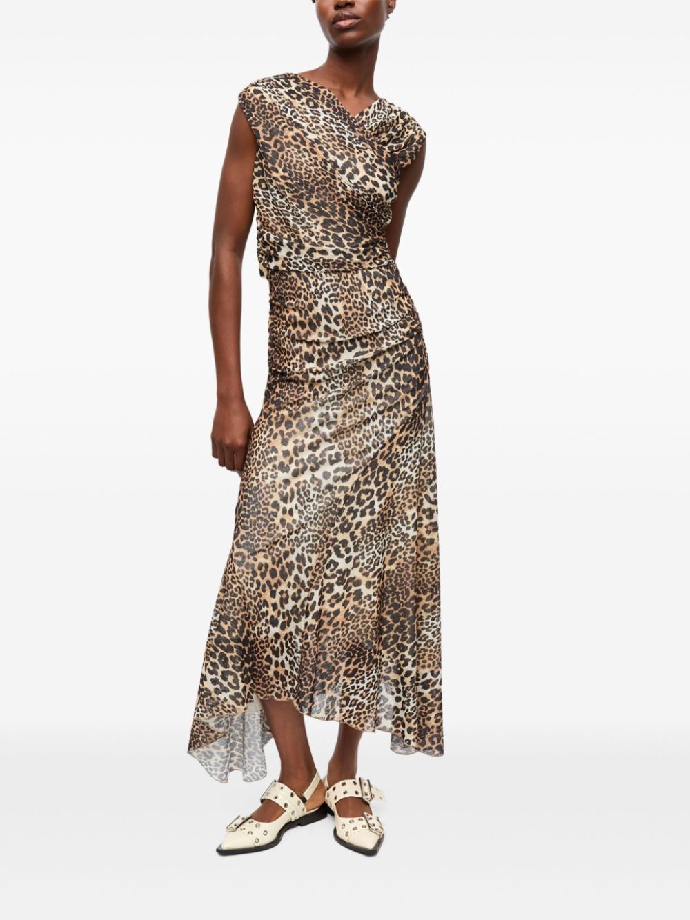 leopard-print maxi dres - 2