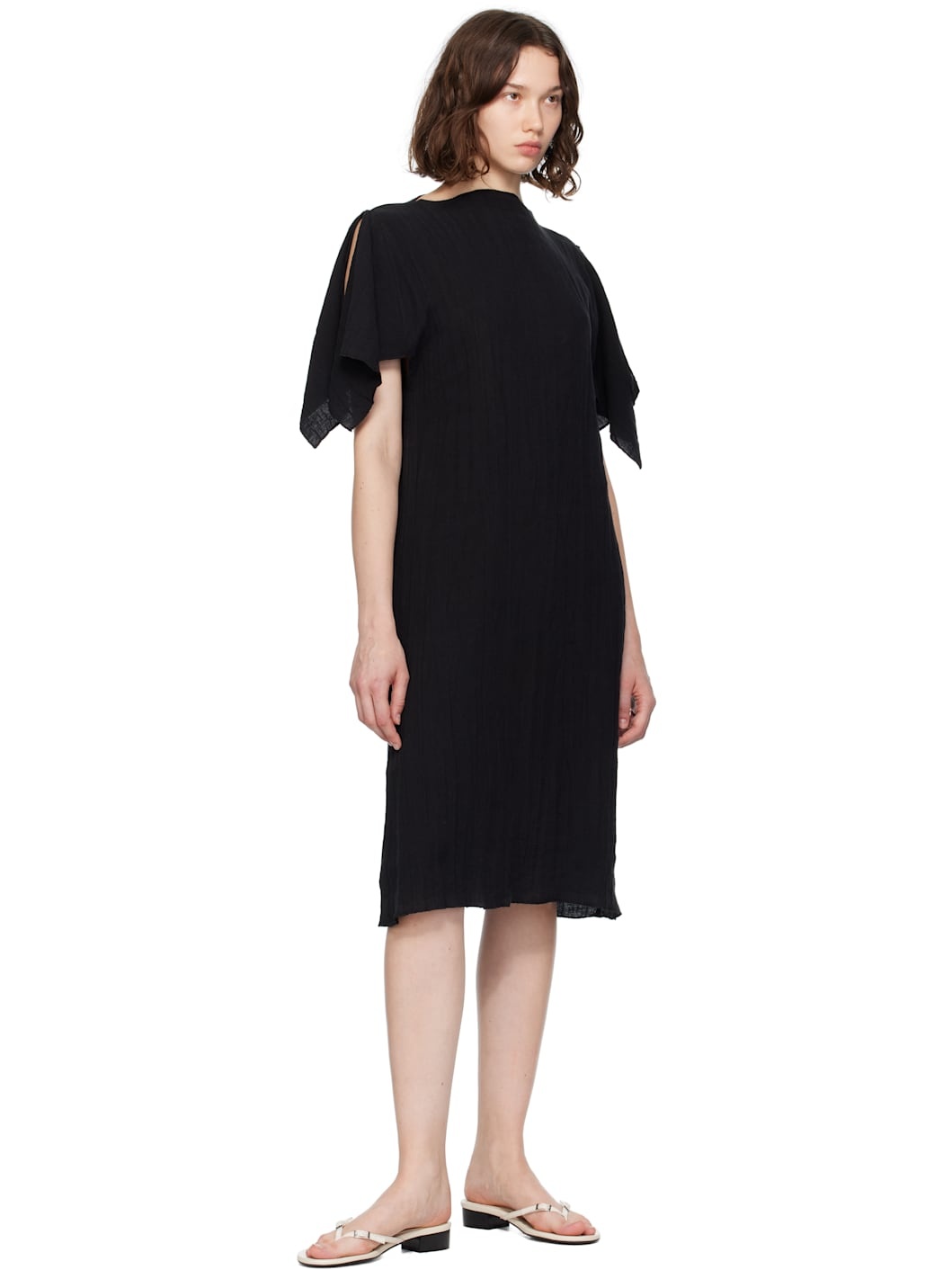Black Folio Midi Dress - 4