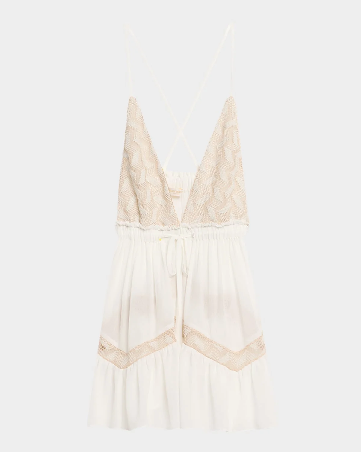 Kerry Crochet-Trim Mini Dress - 1