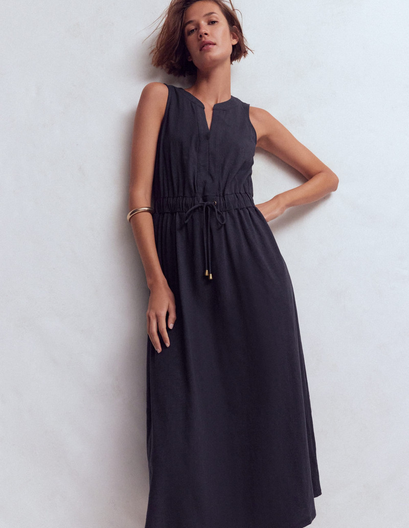 Delphine Midi Sleeveless Dress-Navy 5