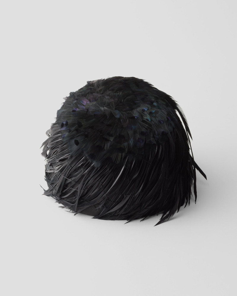 Patent leather and feather hat 3