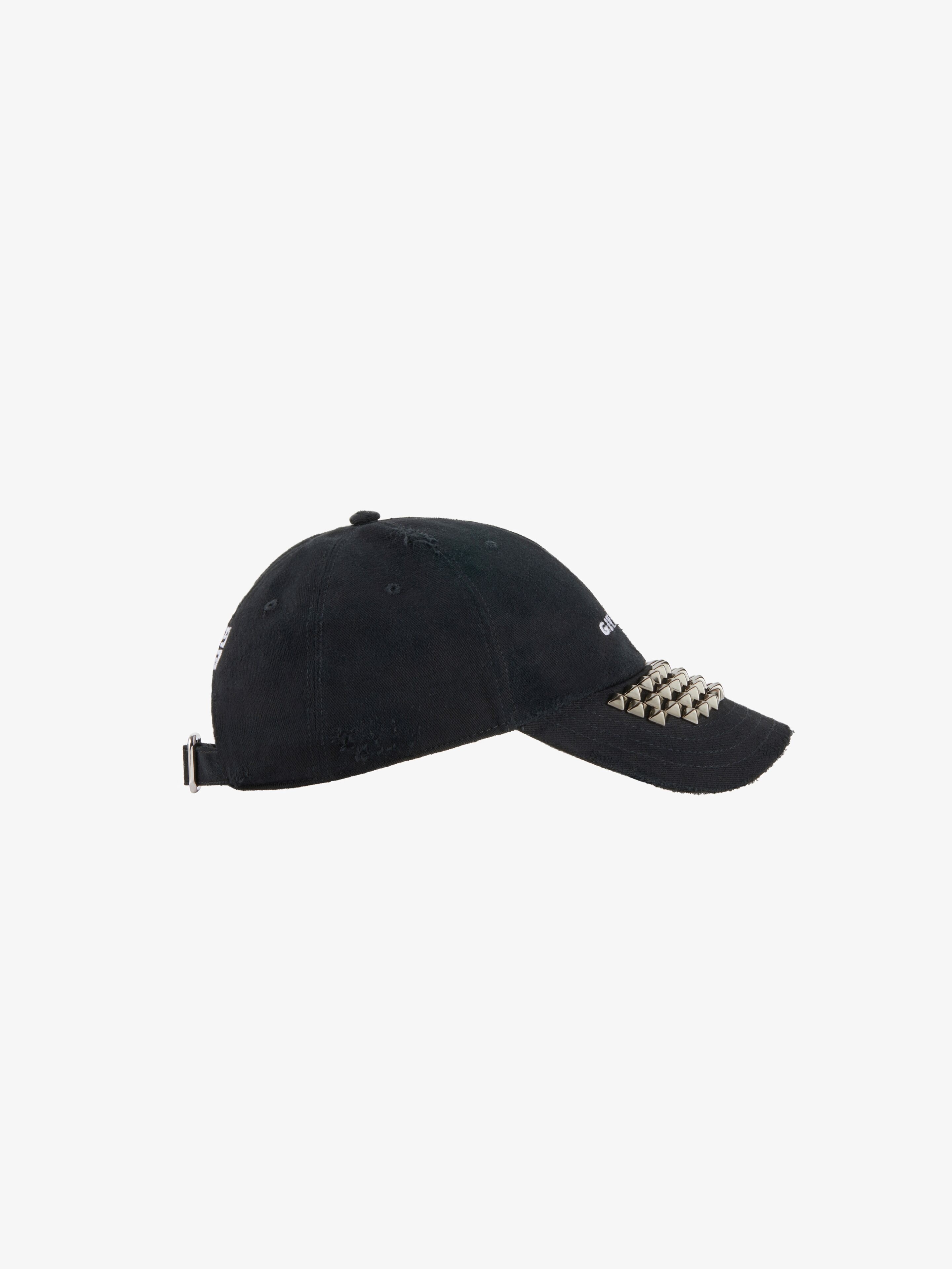 GIVENCHY CAP IN RIPPED & REPAIRED COTTON WITH STUDS - 3