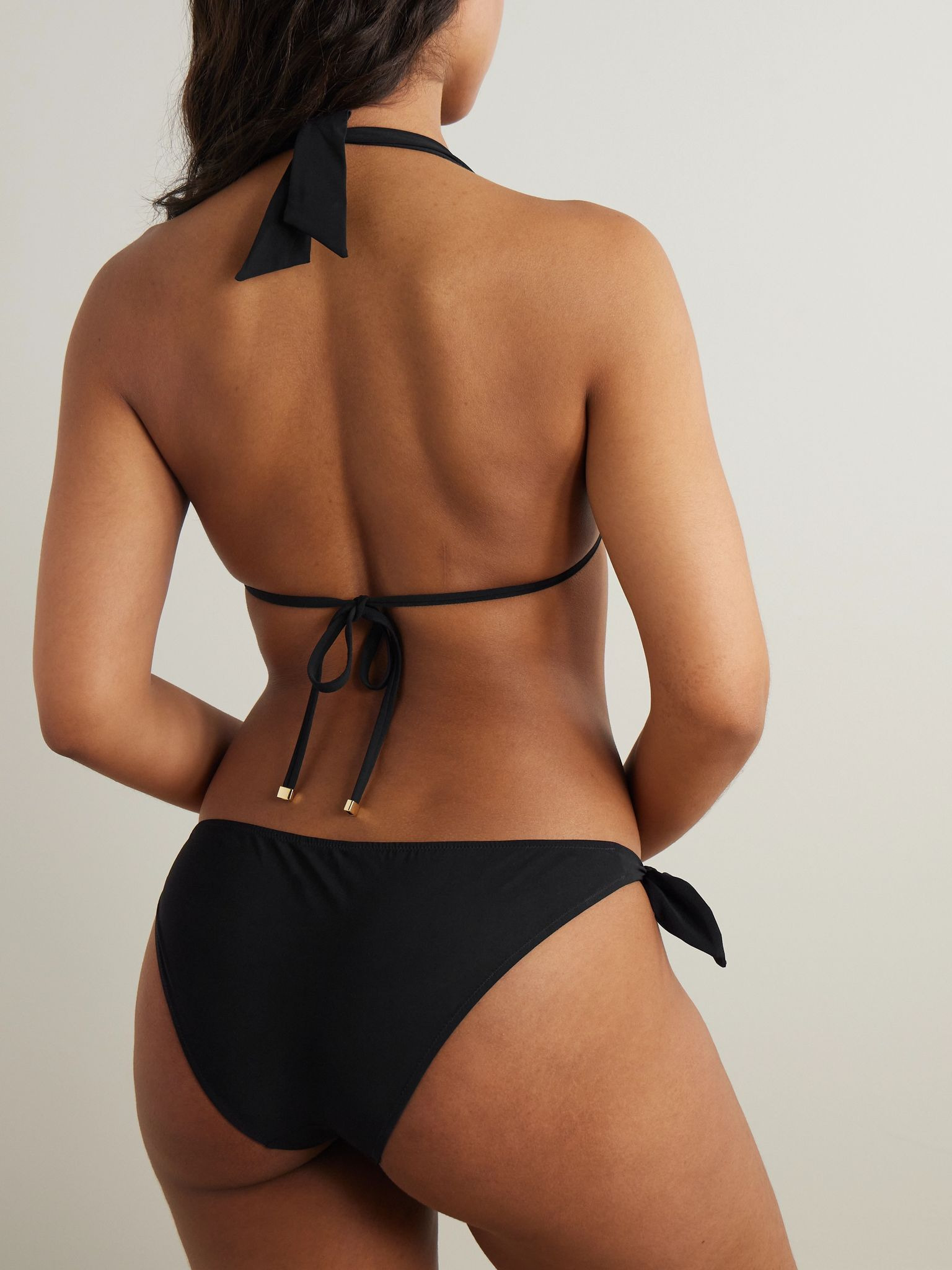 Halterneck bikini top Black - 3