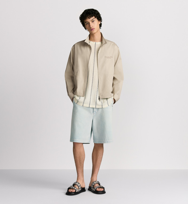 Zipped Shirt with Christian Dior Couture Embroidery 3