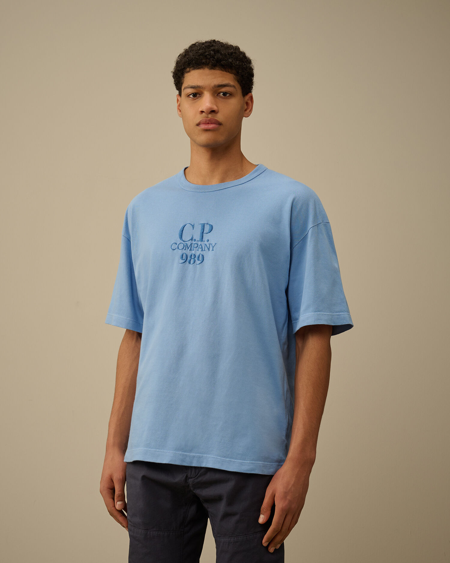 C.P. Company 20/1 Jersey Boxy Logo T-Shirt | REVERSIBLE