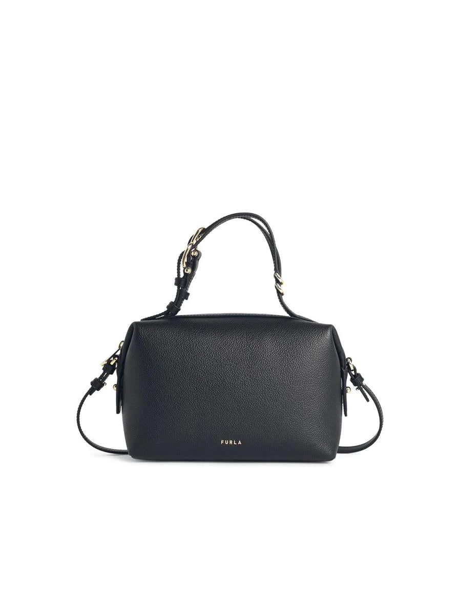Furla 'Double Mini' Black Leather Bag - 1
