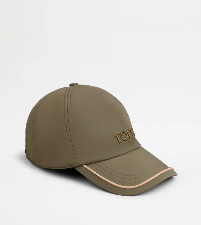 Tod's BASEBALL CAP IN TECHNICAL FABRIC - GREEN outlook
