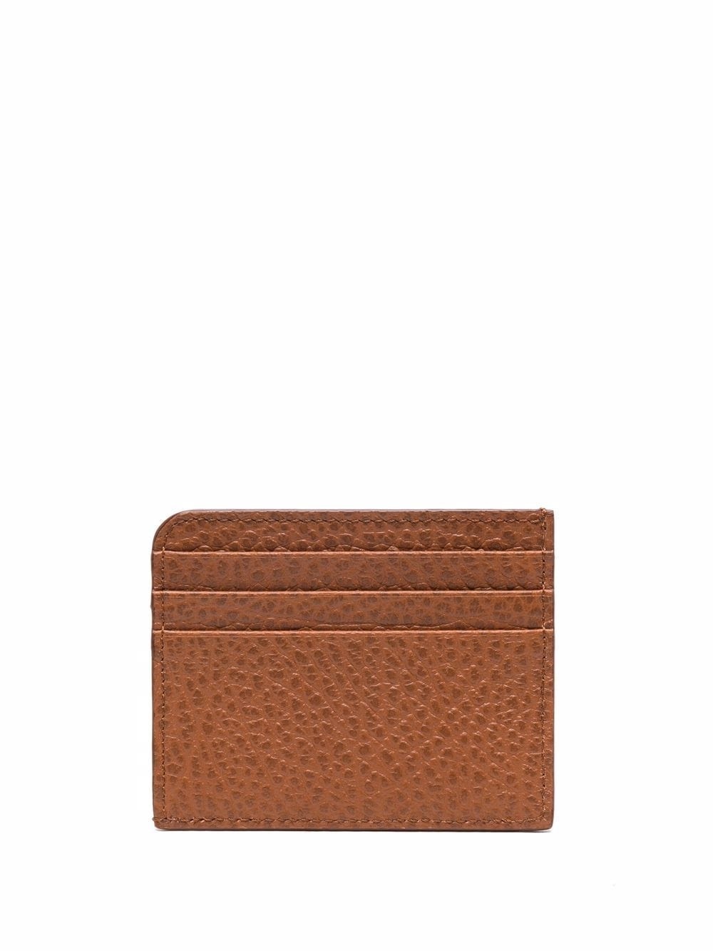 grained leather cardholder - 2