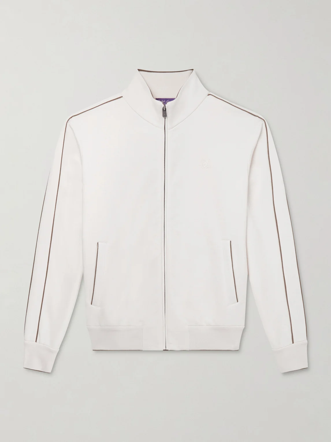 Wimbledon Logo-Embroidered Cotton and Cashmere-Blend Sweater - 1