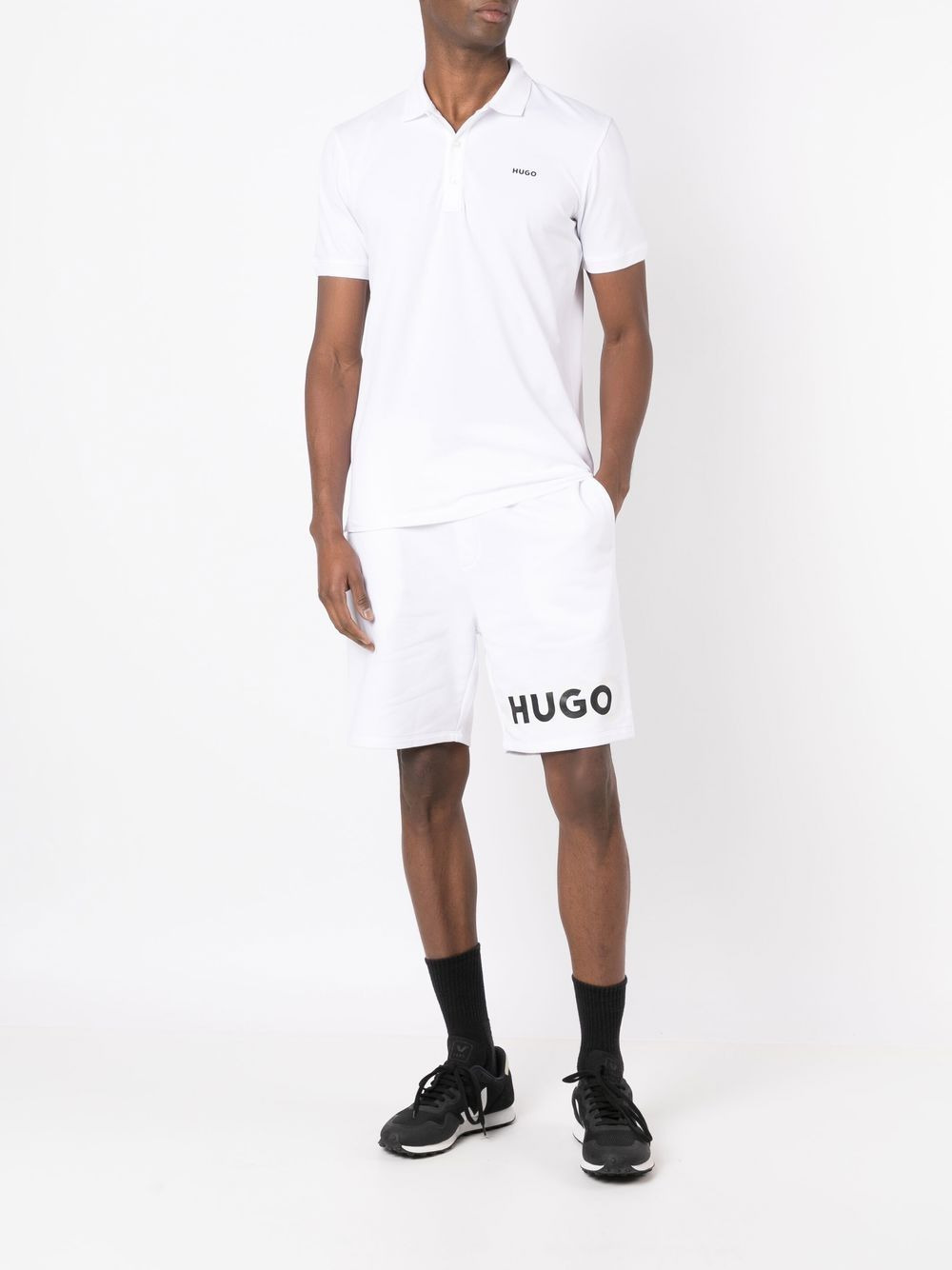 logo-print track shorts - 2
