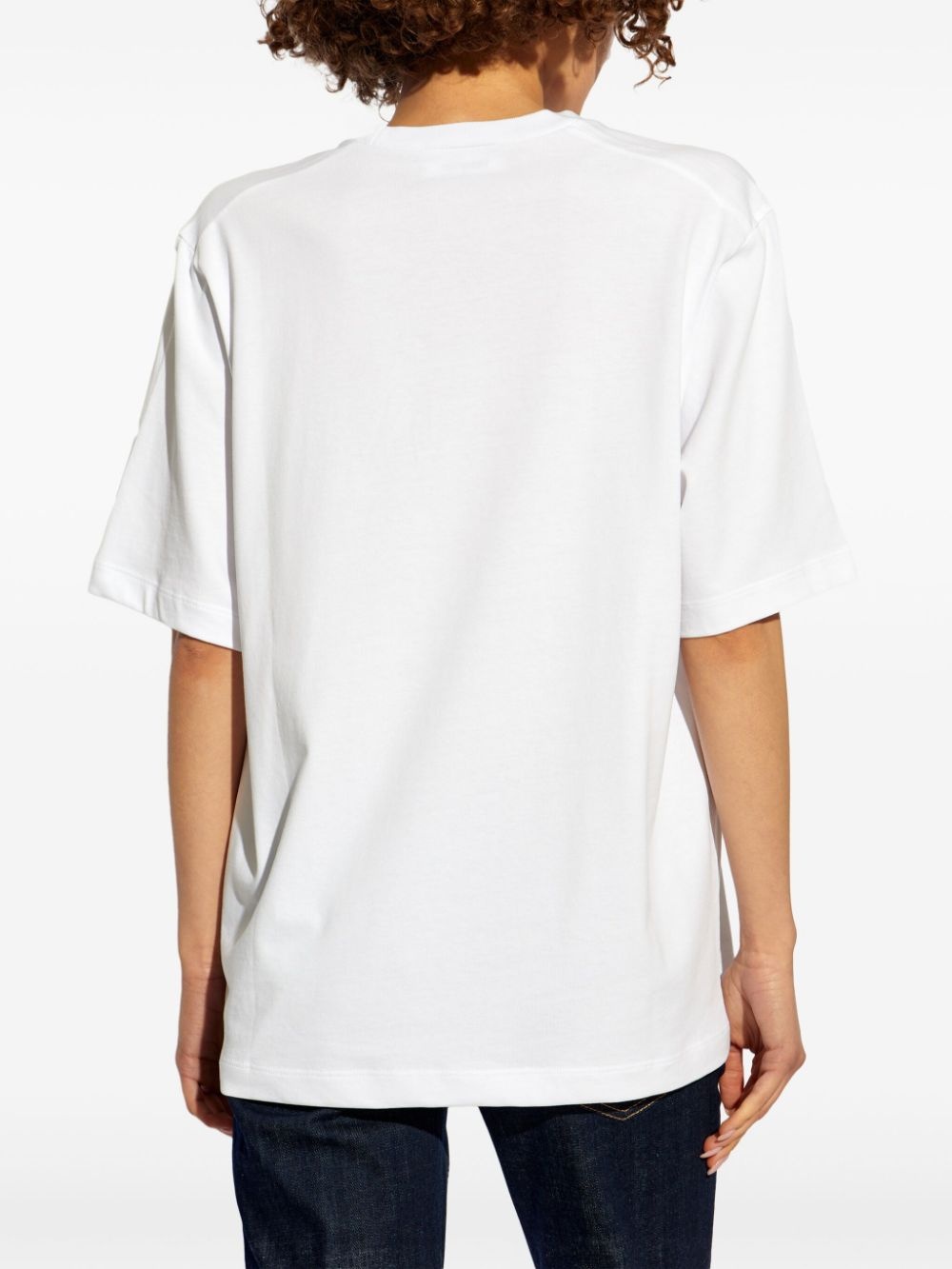 Icon logo-embossed cotton T-shirt - 4