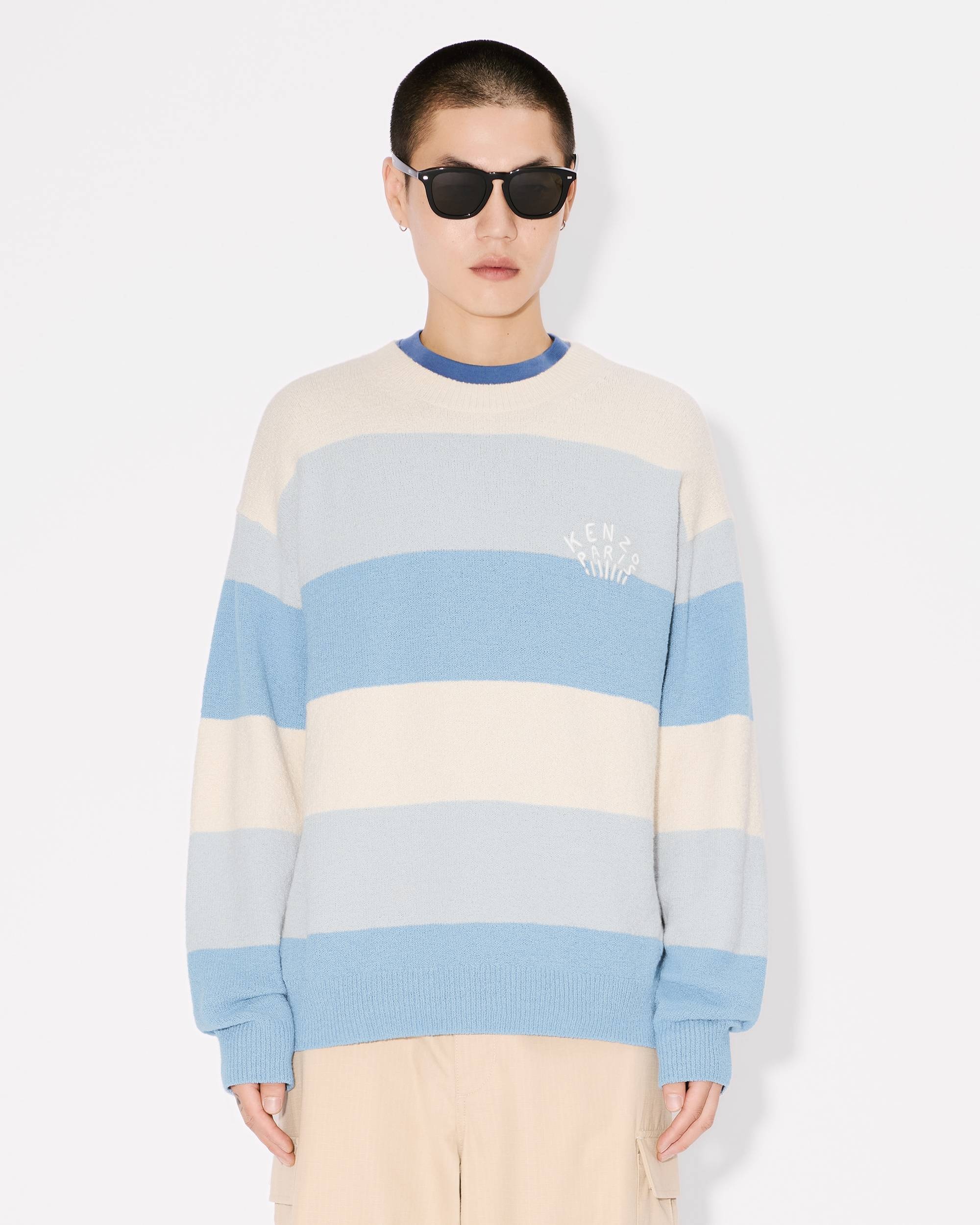 Embroidered stripes jumper in cotton blend - 3
