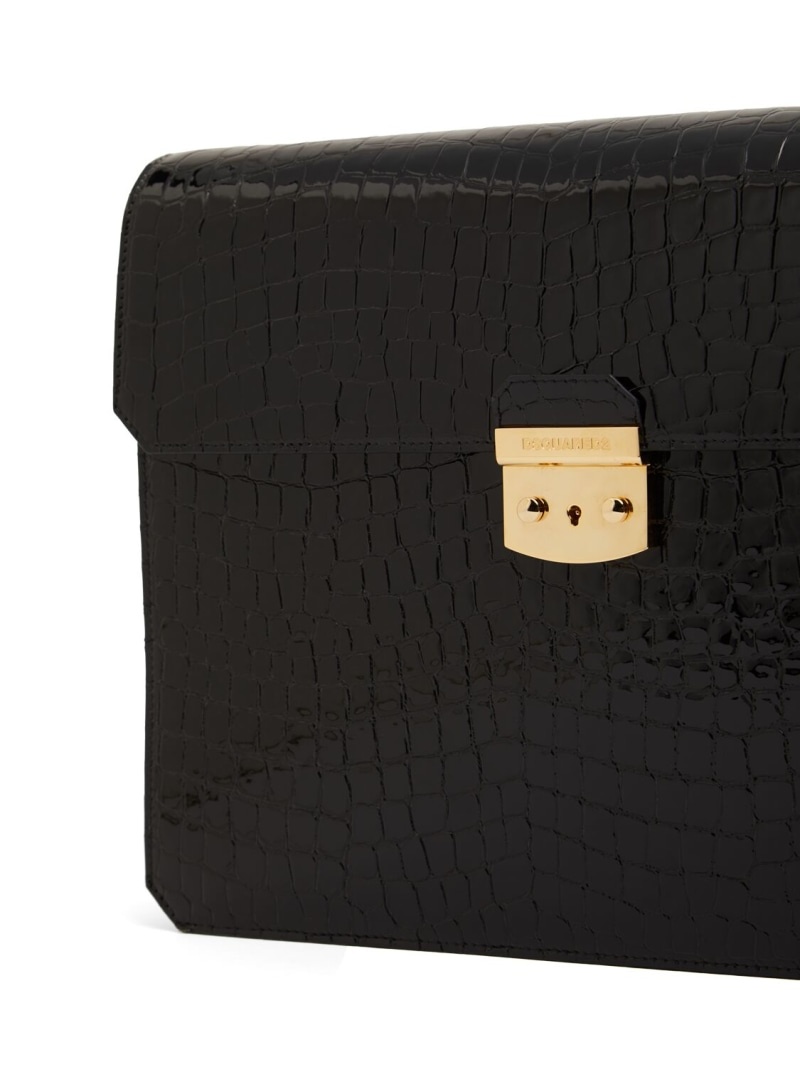 Big City Nights croc embossed clutch - 3