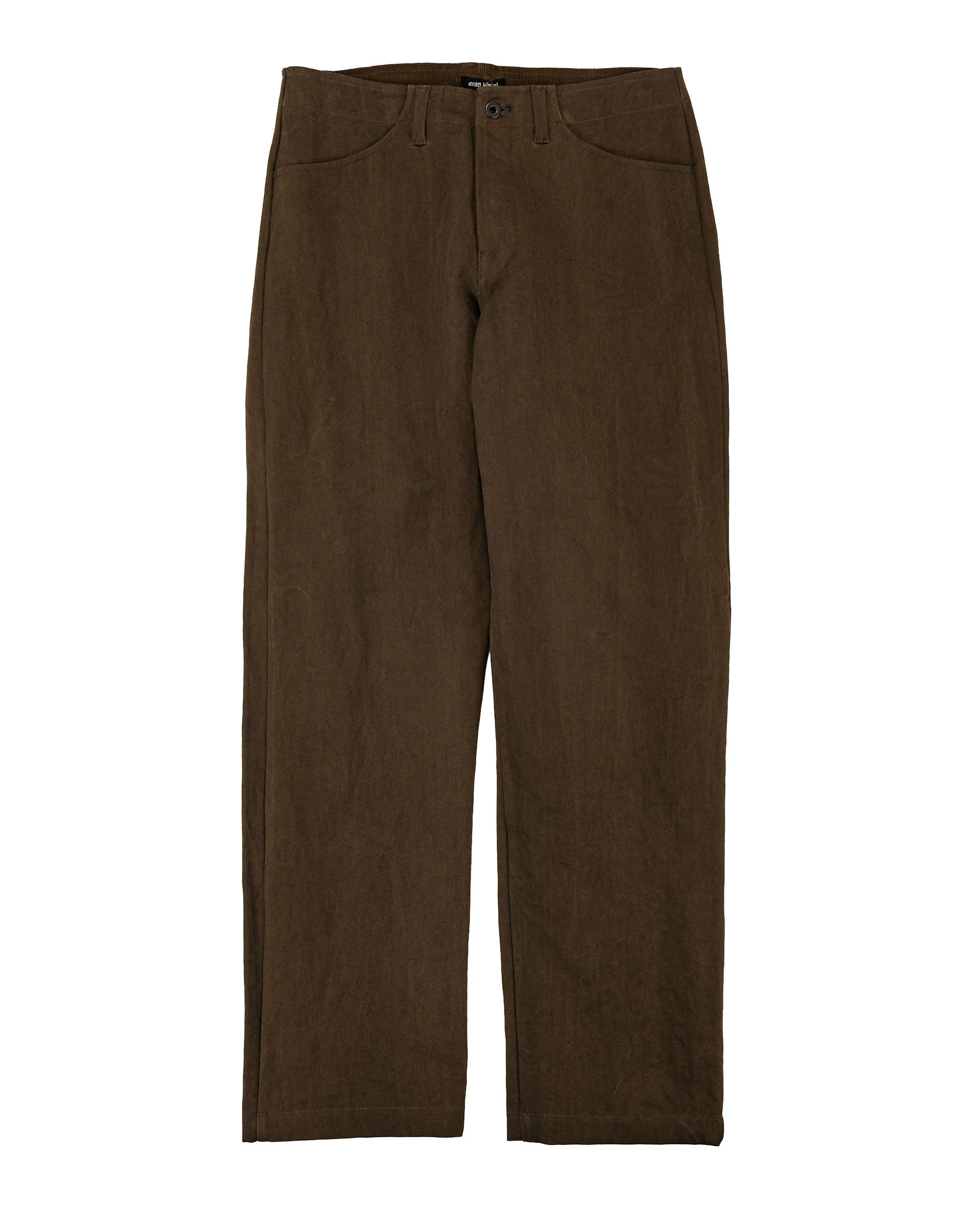 Four Pocket Pant Cotton/Washi Canvas Dark Olive Sumi Ink Dye - 1
