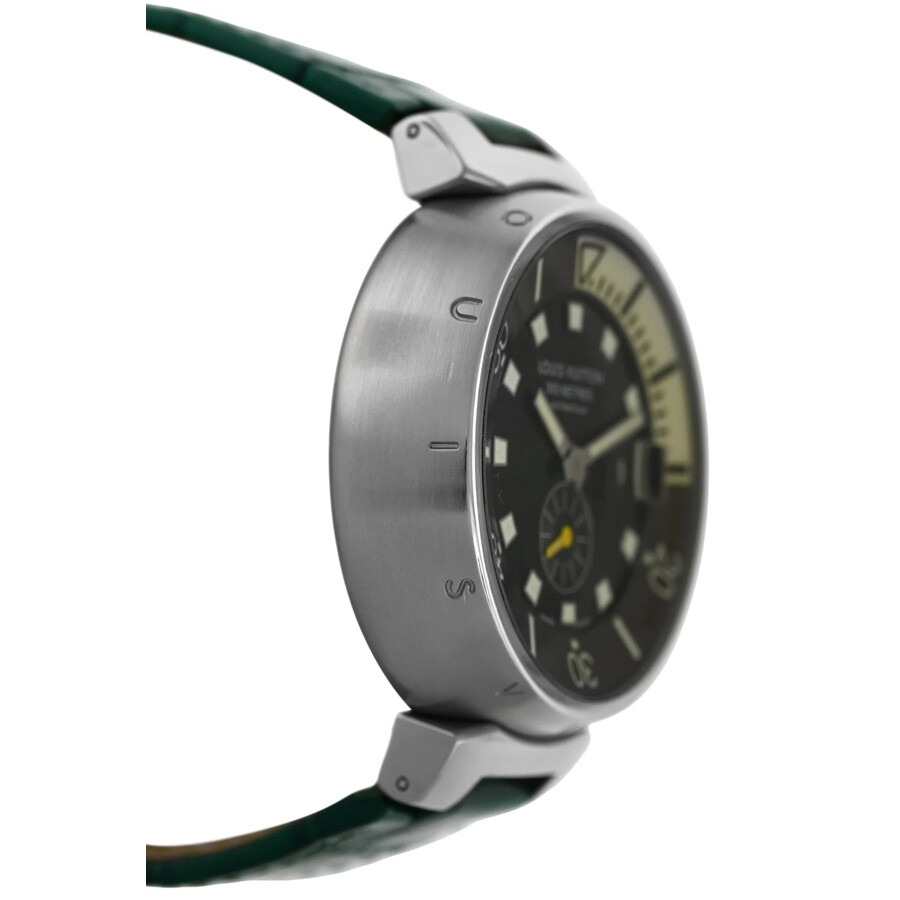 Pre-owned Louis Vuitton Vuitton Tambour Diver Automatic Black Dial Men's Watch Q1031 - 3