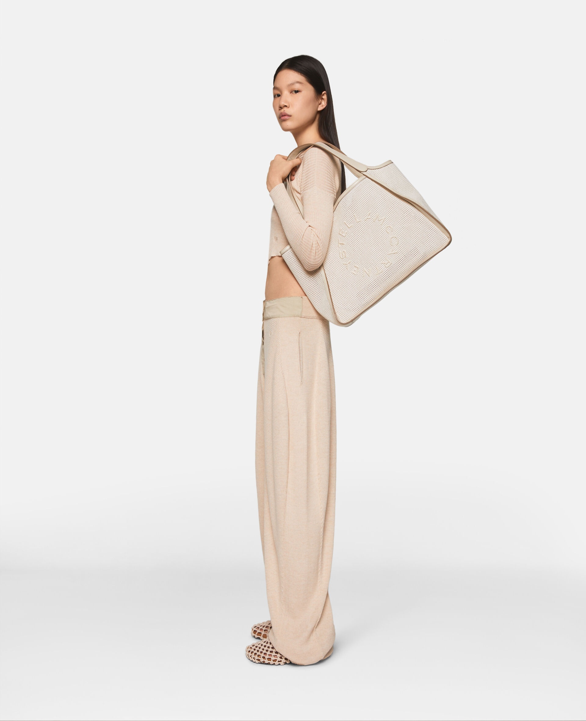 Waffle-Knit Mid-Rise Wool Trousers - 3