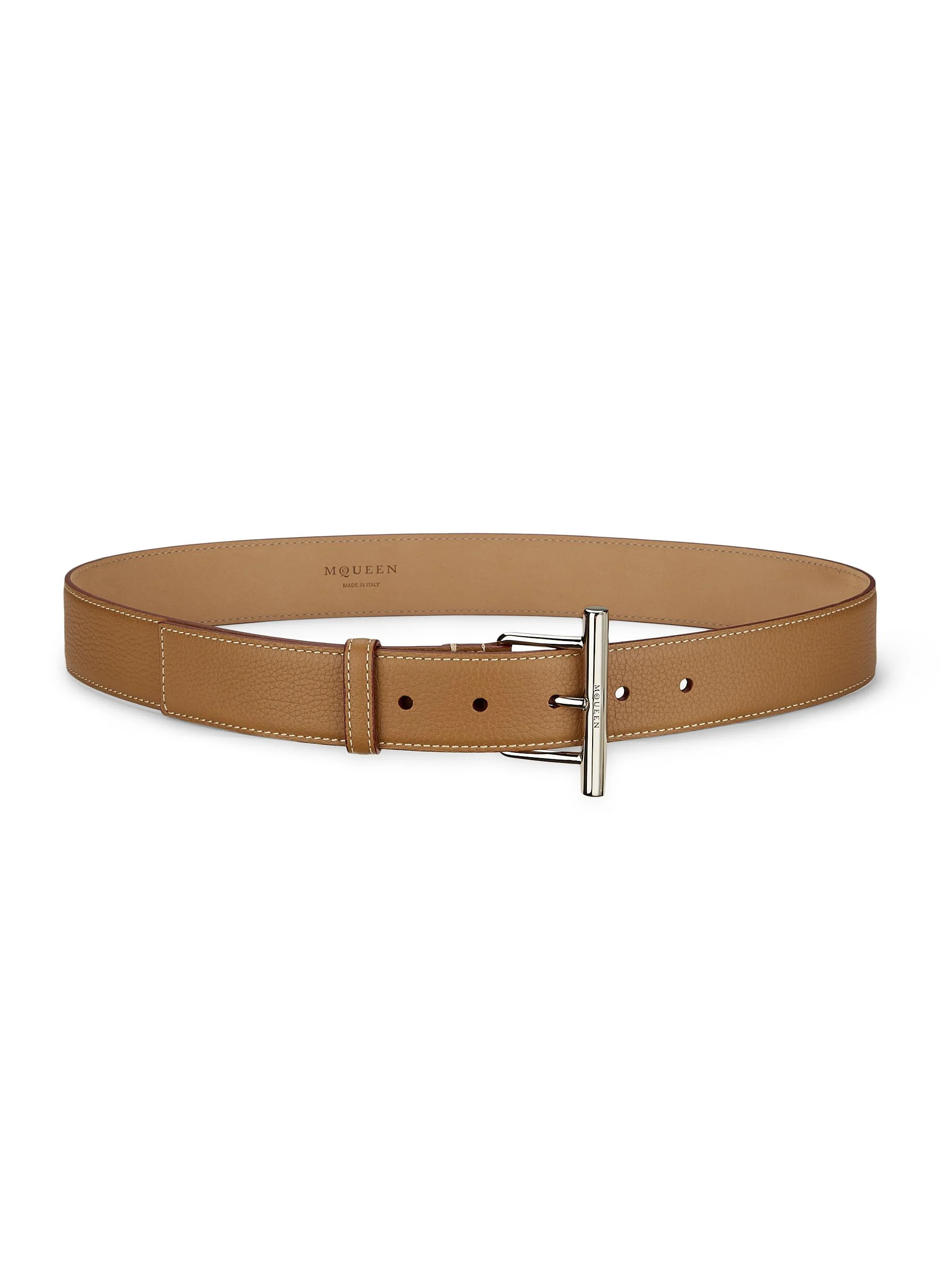 Women's Sling Leather Belt - Pecan Silver - 1