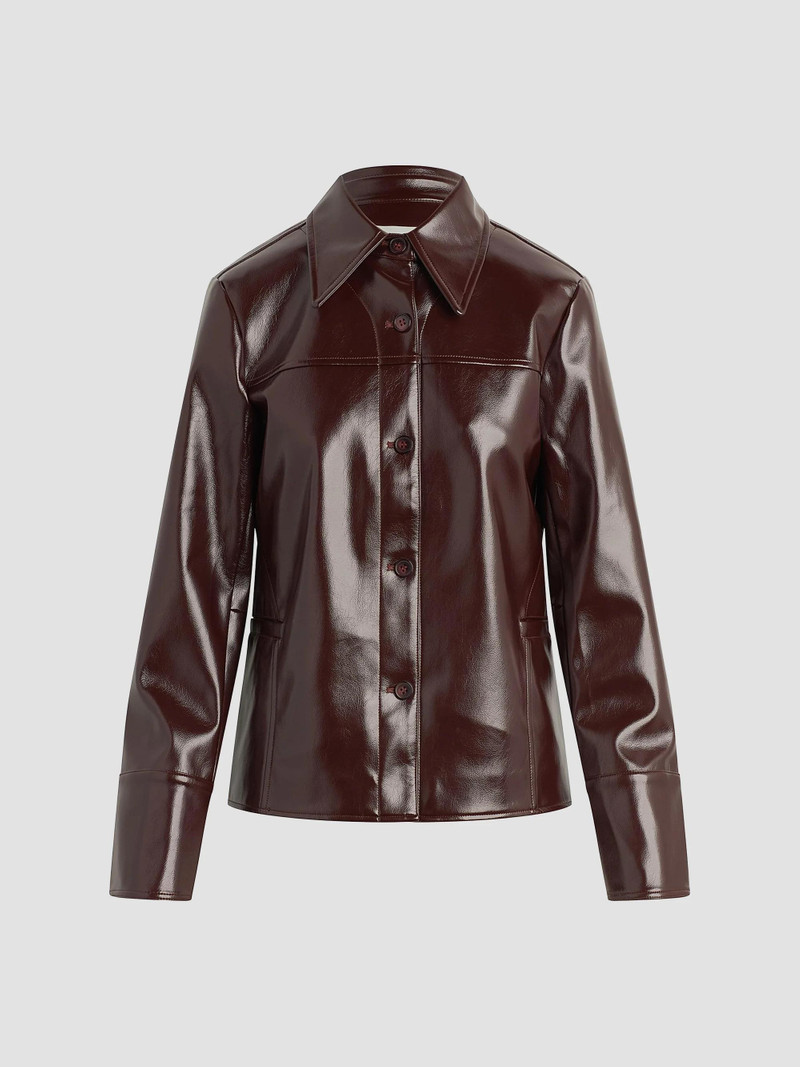 Women's The Daisy Faux Leather Jacket - Bordeaux 1