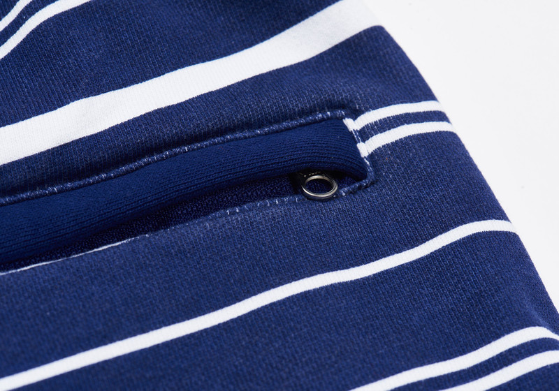 PRINTED STRIPE SHORTS NAVY 6