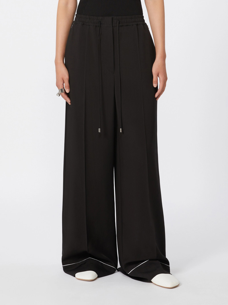 RIVETTO Satin joggers - BLACK 3