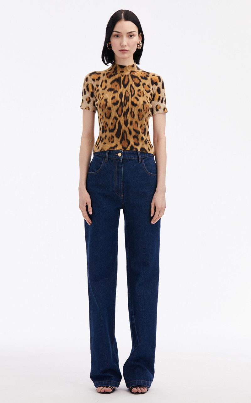 Jaguar Knit Silk-Blend Pullover animal 4