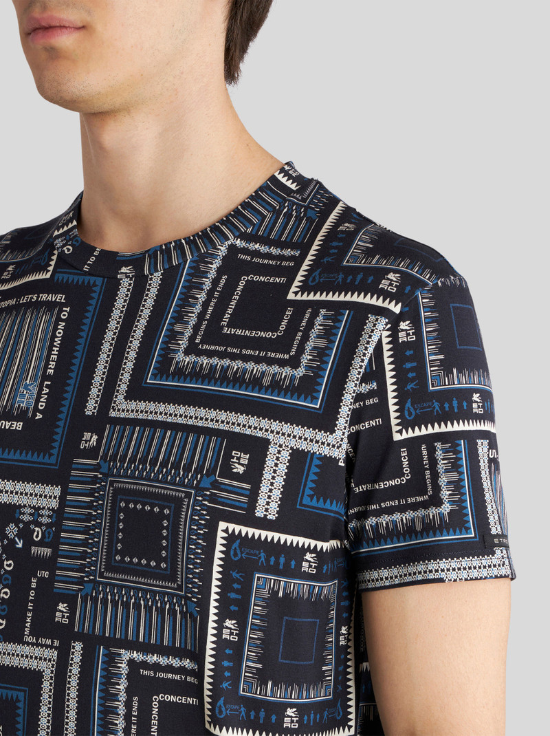 Etro T-SHIRT WITH BANDANA DESIGN BLOTCH PRINT outlook