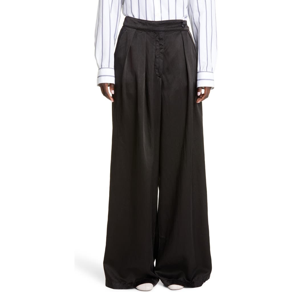 Dries Van Noten Pamplona Wide Leg Trousers in Black 900 at Nordstrom - 1