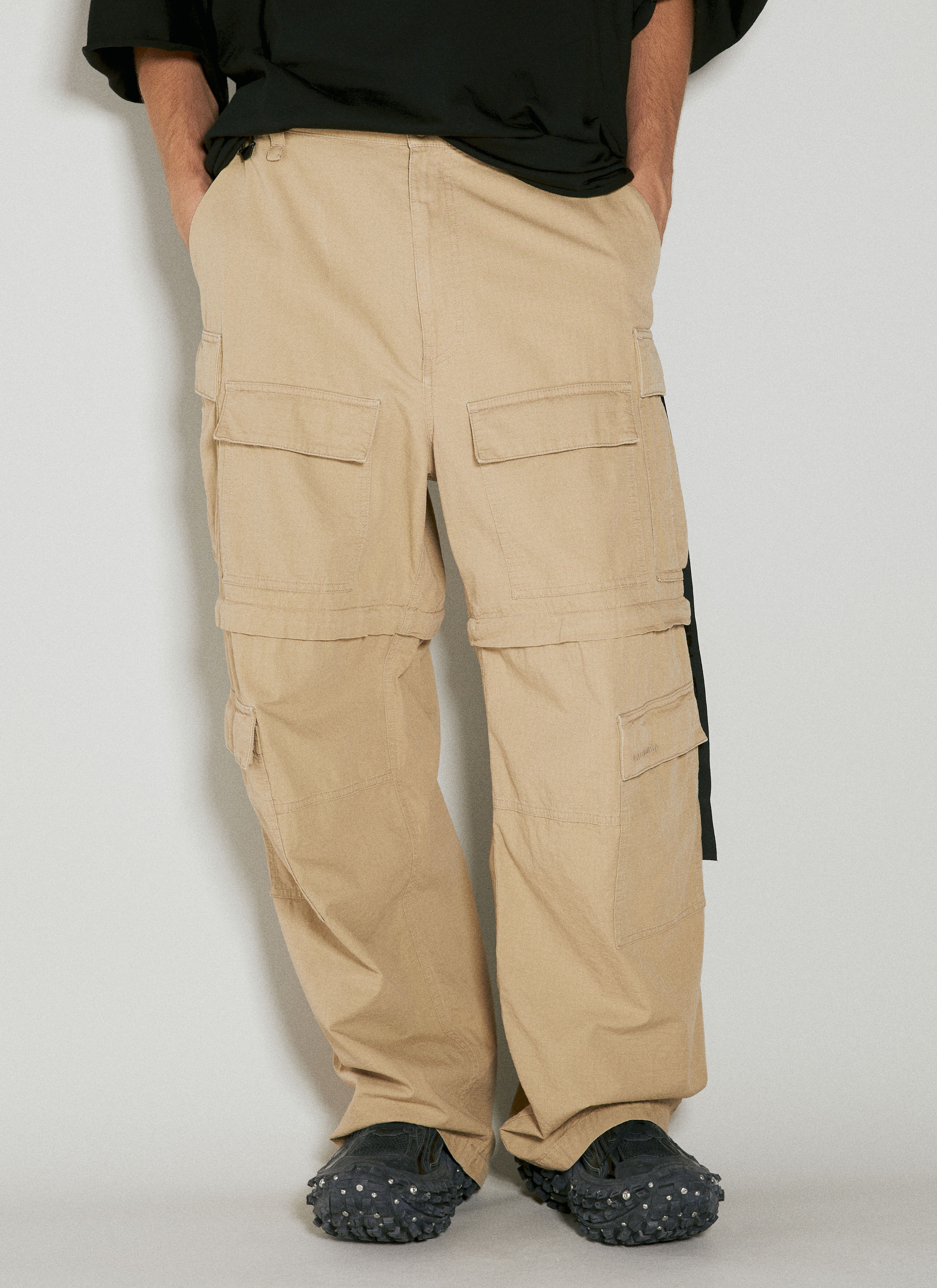 Men's Large Cargo Pants in Black