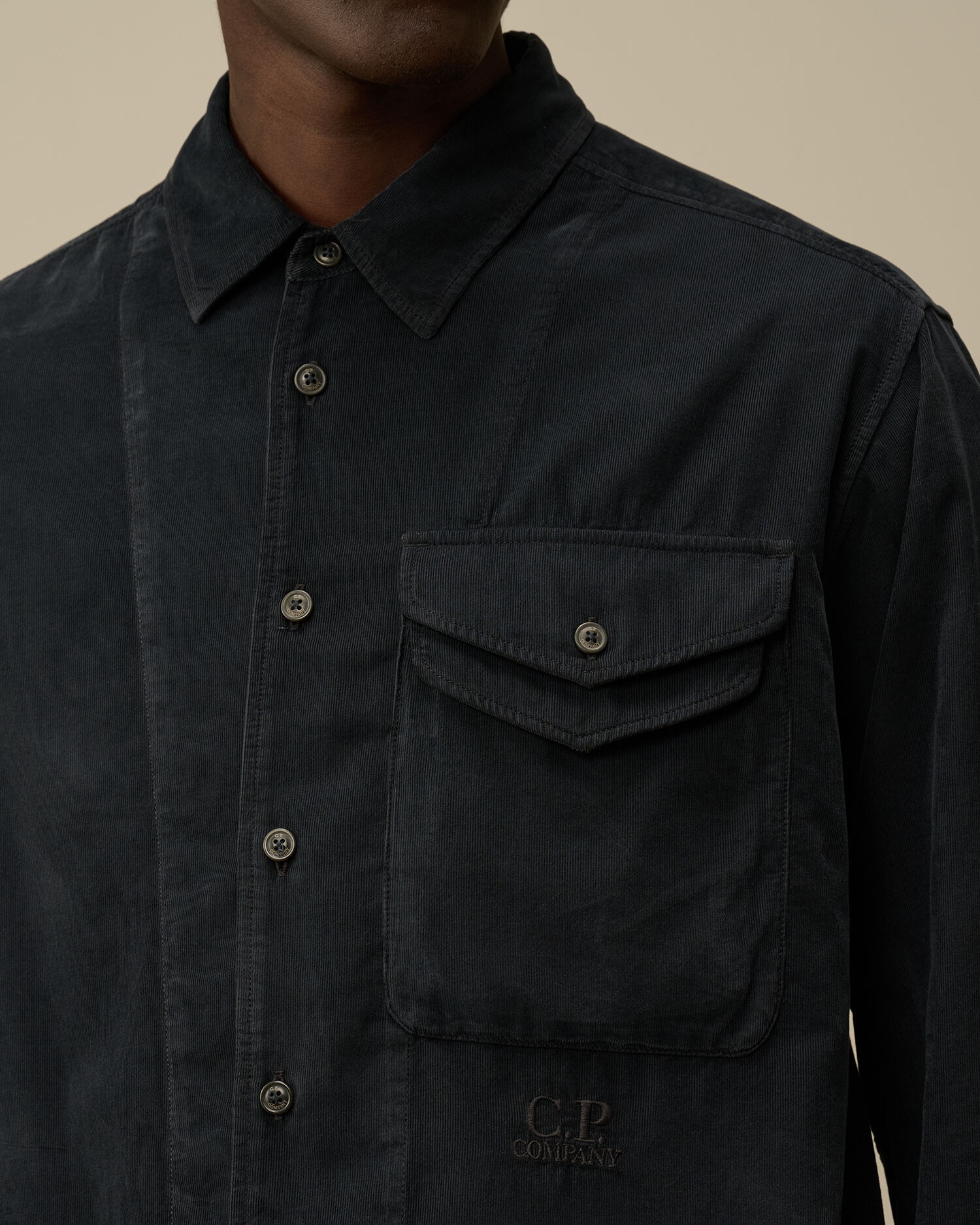 Corduroy Single Pocket Shirt - 4