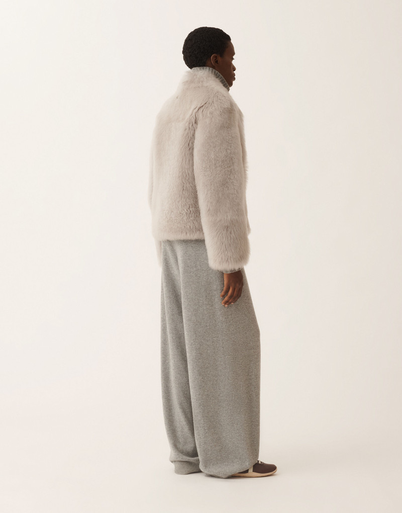 Brushed shearling coat 4