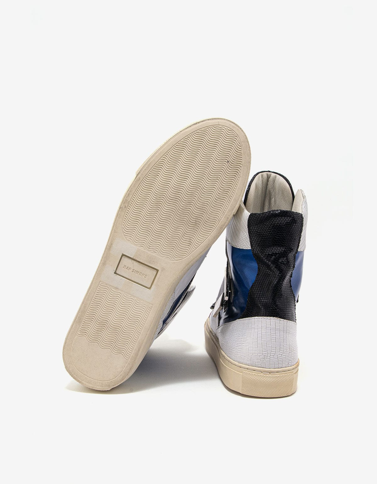 Raf Simons White Metallic High Top Trainers - SS14 - 3