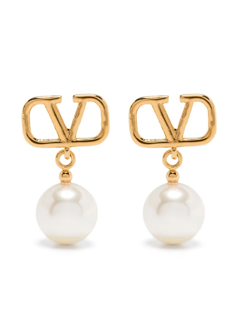VLogo Signature pearls earrings - 1
