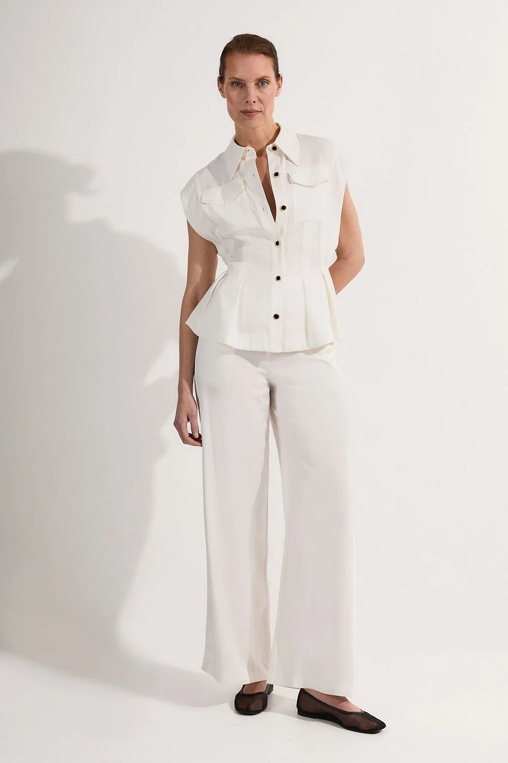 Premium Viscose Linen Woven Straight Leg Trouser - 1