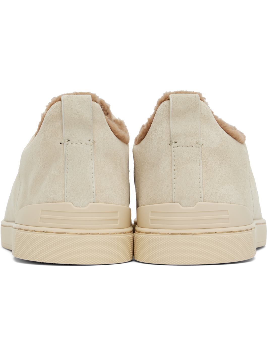 Gray Suede Triple Stitch Sneakers - 2