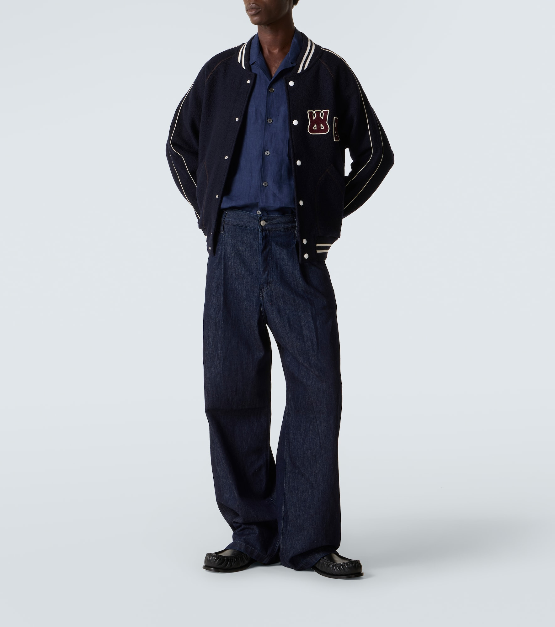 October embroidered wool varsity jacket - 2