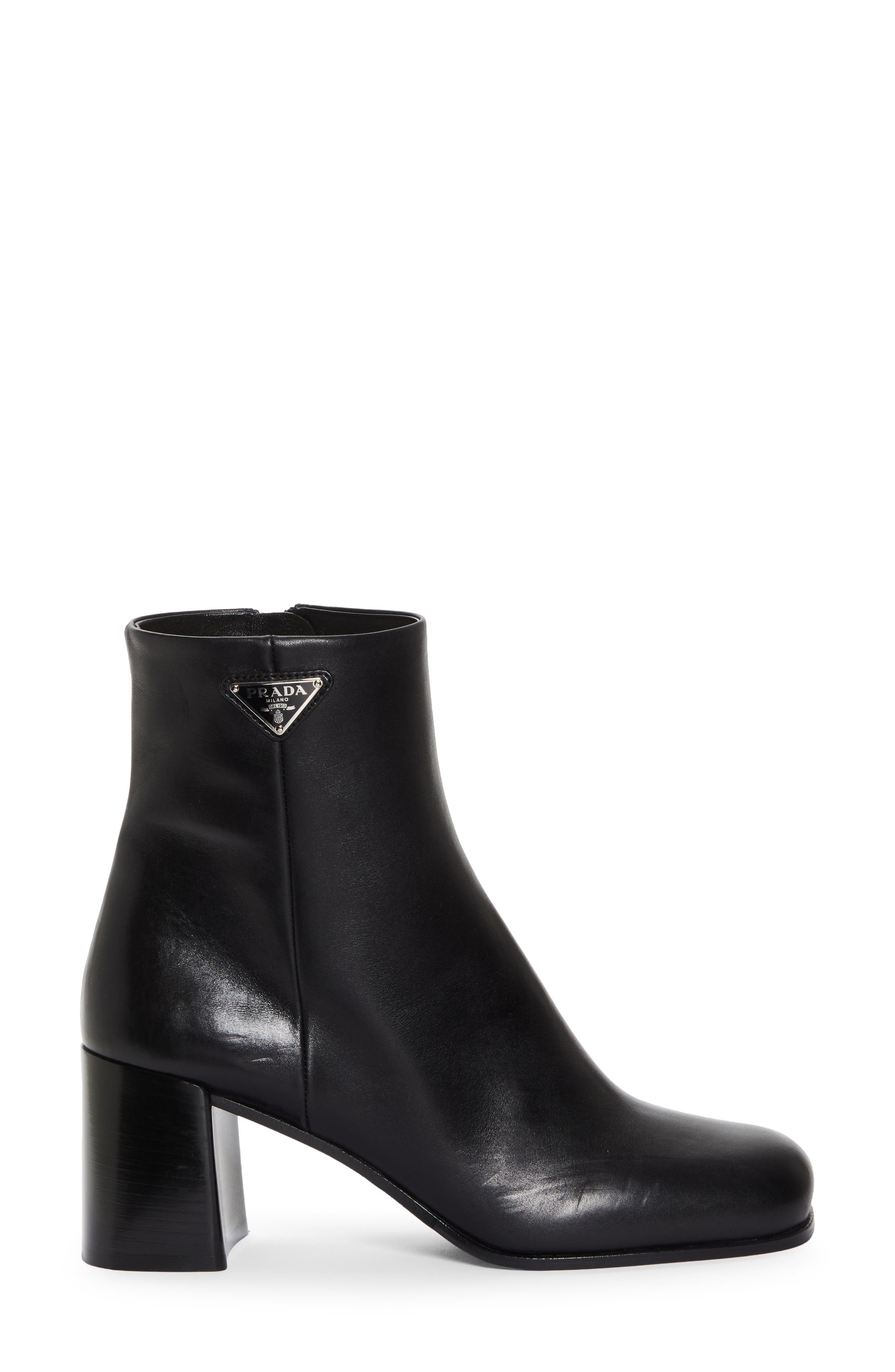 Prada Logo Bootie in Nero at Nordstrom - 3