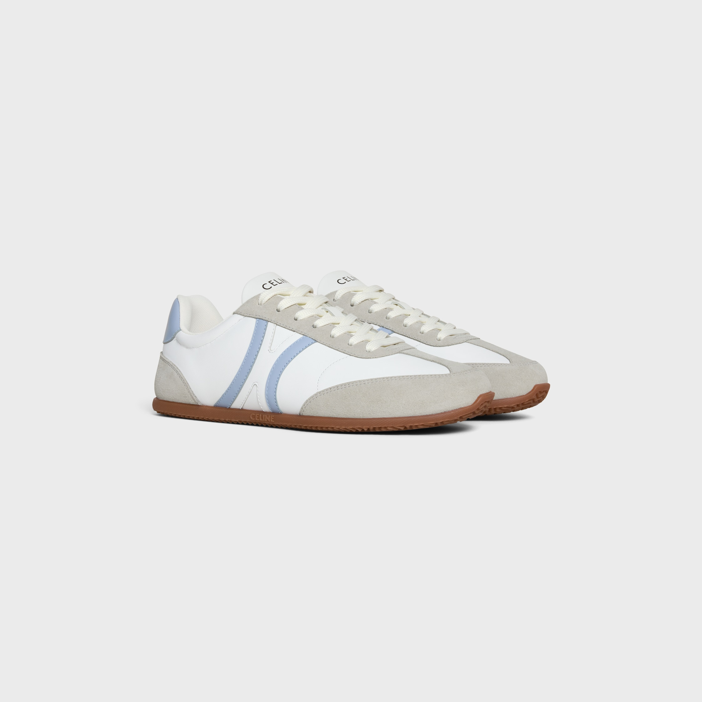 CELINE JOGGER - LOW LACE-UP SNEAKER IN CALFSKIN AND SUEDE CALFSKIN - 2