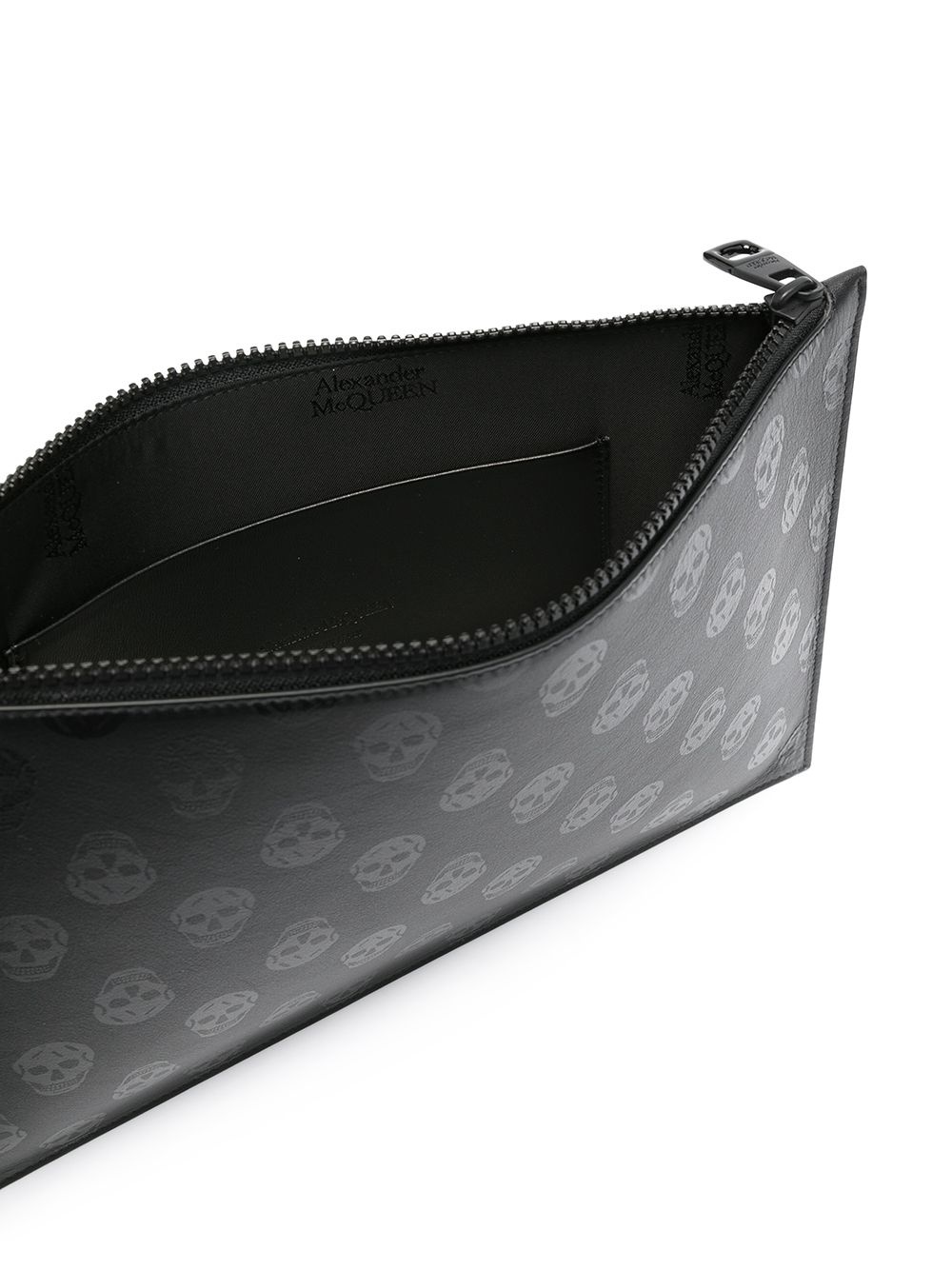 skull-print zipped clutch bag - 5