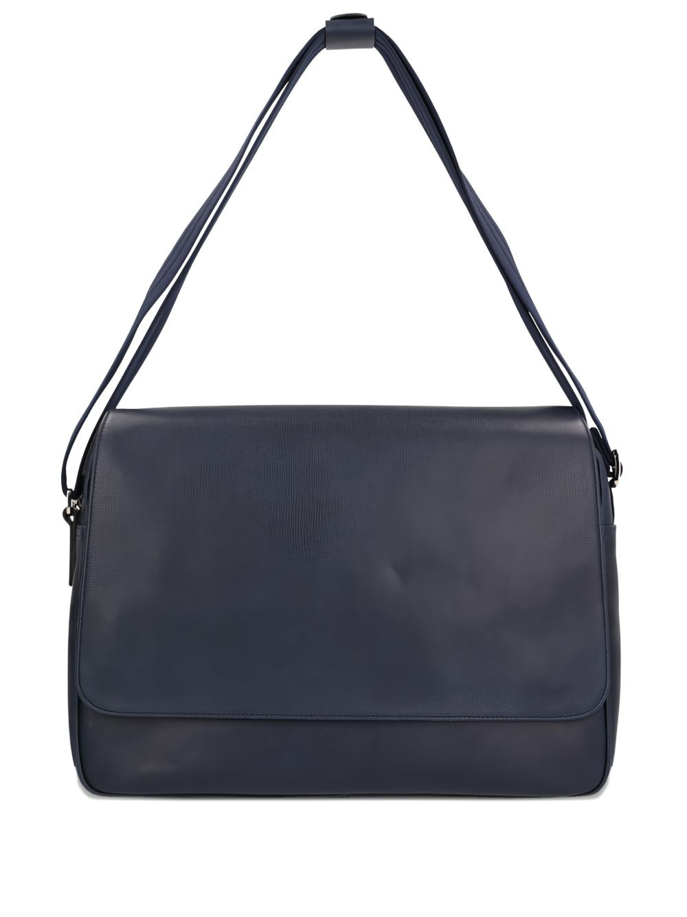 flap-closure leather satchel bag - 1